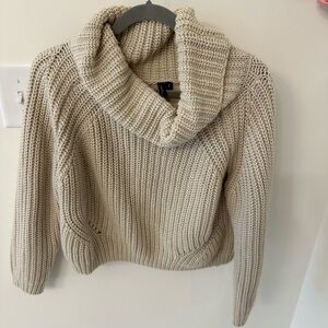 moon & madison Cream Cowl Neck Sweater